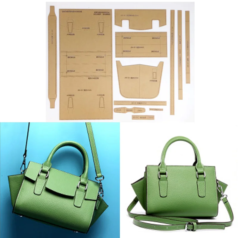 

1 Set Acrylic Stencil Template DIY Leather Handmade Craft women handbag Shoulder bag Sewing Pattern 34x17x14cm