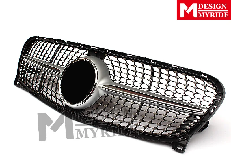 X156 grill GLA Class GLA45 look silver GLA180 GLA200 grills без знака для предварительной обработки лица