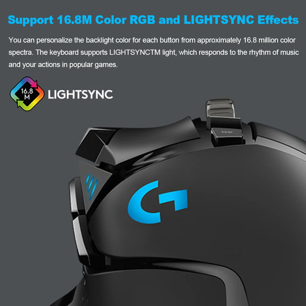 Logitech G502 HERO высокой производительностью игровой Мышь USB проводной штекер RGB механическая клавиатура эргономичный Мышь геймерская мышь для ПК и ноутбуки