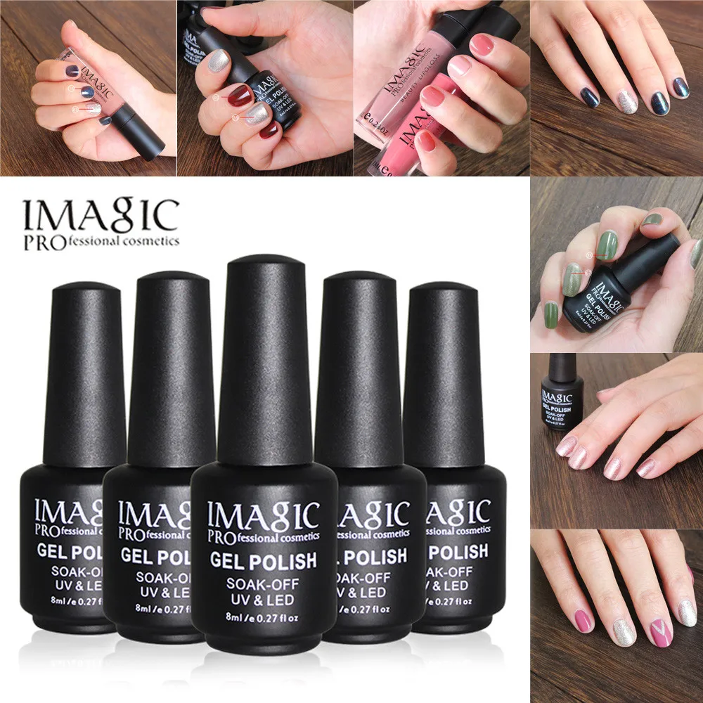 

Glitter Black Bottle 8ML Nude Gel Nail Polish Art Nail Gel UV LED Semi Permanent Varnish All For Manicure Semi Permanent Vernis