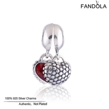 Серебро 925 пробы для мамы, сына и дочки бусины, подвески в виде сердца для изготовления ювелирных изделий Подходит Для женщин Подвески Серебро 925 браслет