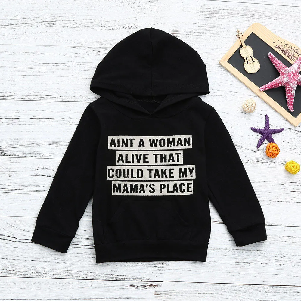 

MUQGEW New Arrivals Sweatshirt Letter Hooded Regular Children Sweatshirt Full Sleeve Pullover Baby Boy Clothes Moletom Infantil