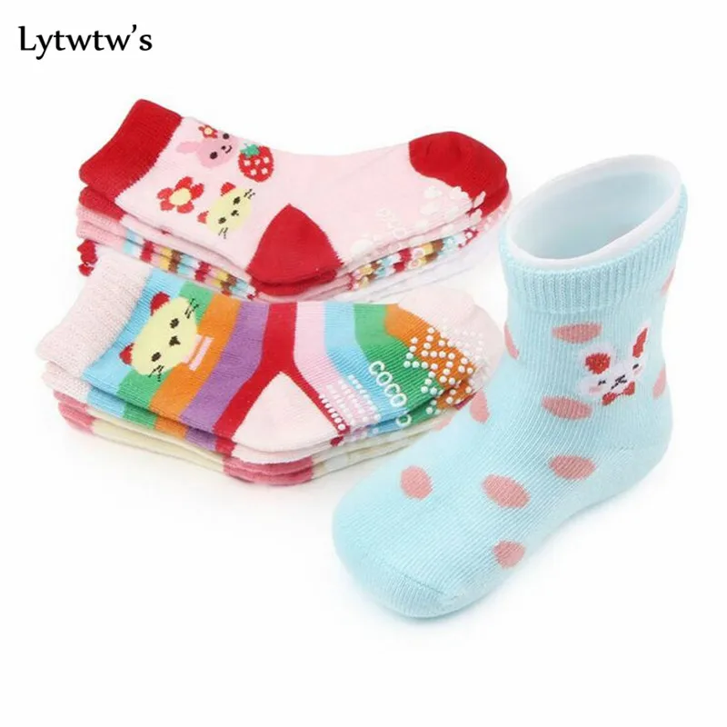 

1 Pairs Lytwtw's Infant Boys Girls Children Unisex Model Newborn Kawaii Lovely Cute Anmails Soft Spring Autumn Baby Kids Socks