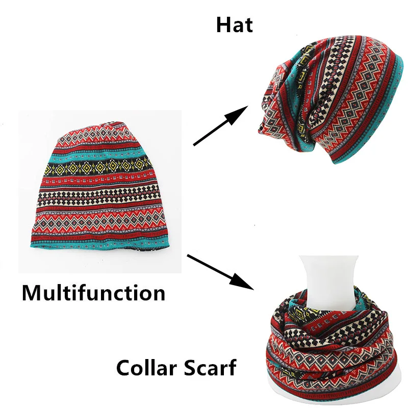Lovingsha, бренд, осенне-зимняя шапка двойного назначения для женщин, тонкие шапки бини, винтажный геометрический дизайн, женский шарф, маска для лица HT026
