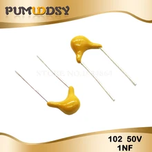 100 шт. 1NF 1000PF 10% 5,08 мм 102 с алюминиевой крышкой, 50В, MLCC многослойный монолитный керамический конденсатор 0805