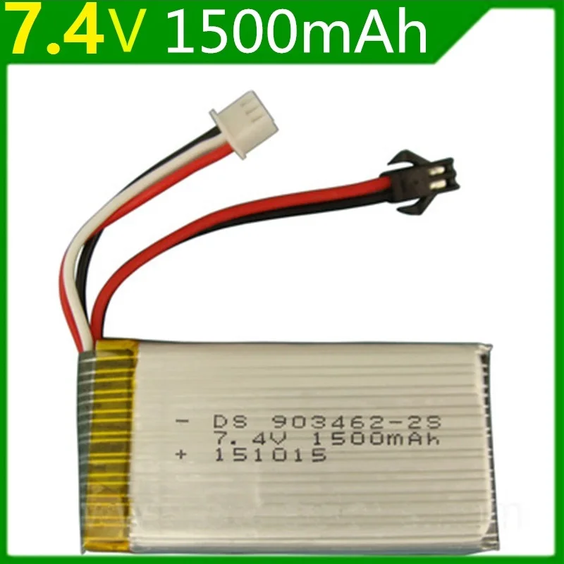 Литий Полимерный Аккумулятор 7 4 В 1500 мАч для WLtoys V913 L959 L202 дней Yi TY923 Huajun HJ817 HJ816 903462