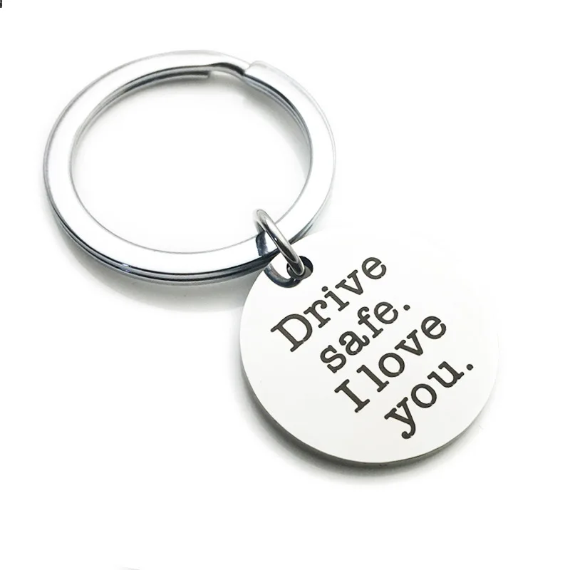 Stainless Steel Keychain Drive Safe I Love You Family and Father Driving YLQ7262 | Украшения и аксессуары