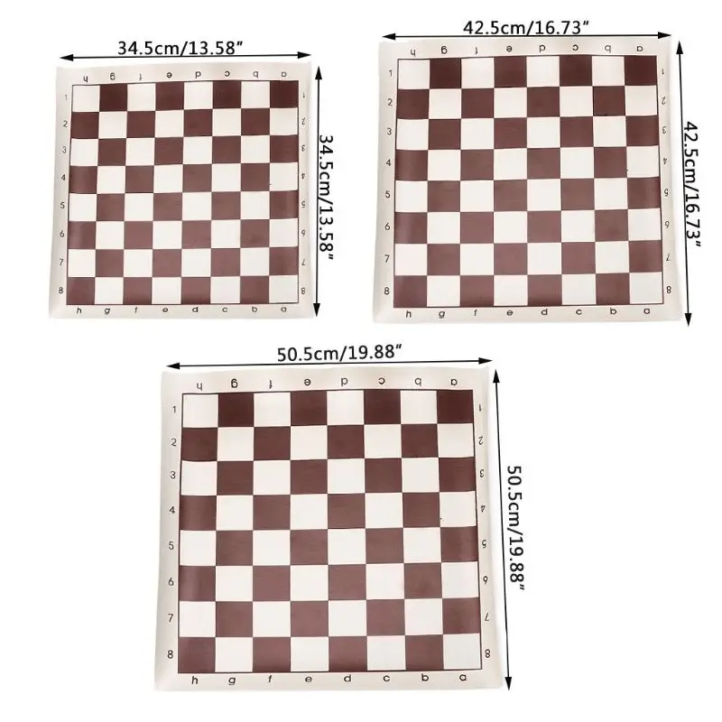 

Imitation Leather International Chess Chessboard Roll Portable Board Game Gift