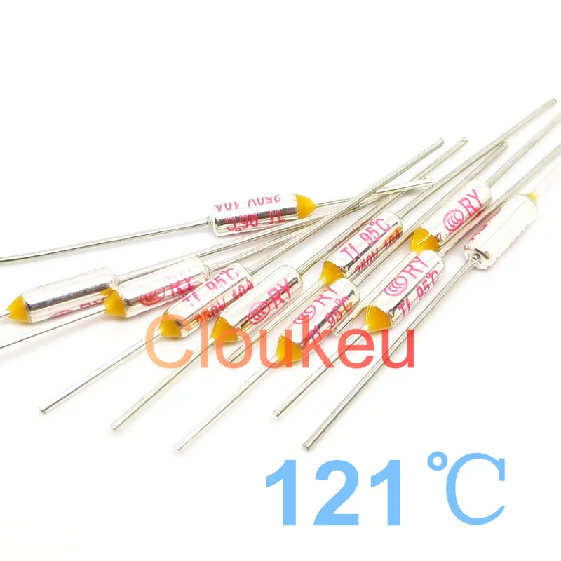 

10Pcs RY Tf 121C 250V10A/15A Metal temperature fuse 121 Centigrade