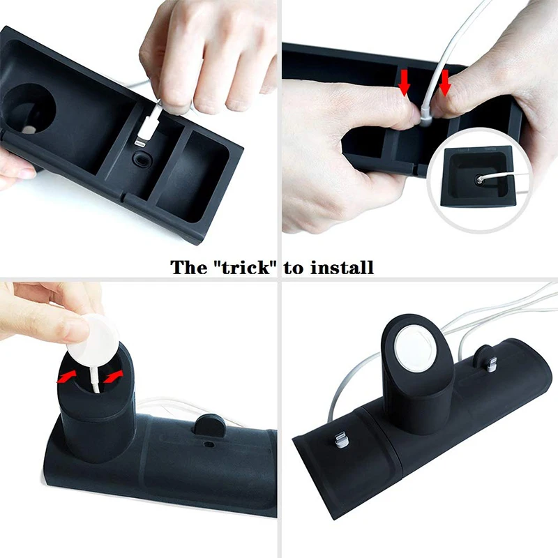  3 In 1 Charging Stand For Airpods Pro Silicone Charge Dock Station For Iphone 11 Iphone 11 Pro Char