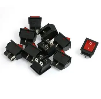 

5X JFBL Red Light Illuminated 4 Pin DPST ON/OFF Snap in Rocker Switch 16A 20A 250V AC