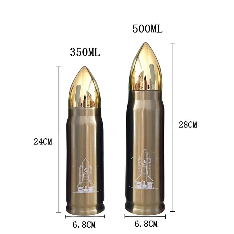 500 мл дорожная бутылка для напитков Пуля термосы нержавеющая сталь термосы емкость для воды с теплоизоляцией чашка вакуумная кружка Термокружка