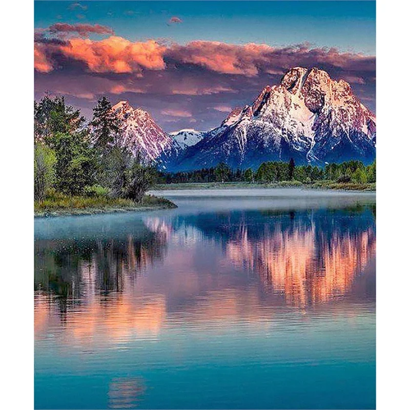 

5D DIY Diamond Embroidery Mountain Scenery Cross Stitch Full Square/Round Diamond Diamond Painting Rhinestones Love Gift