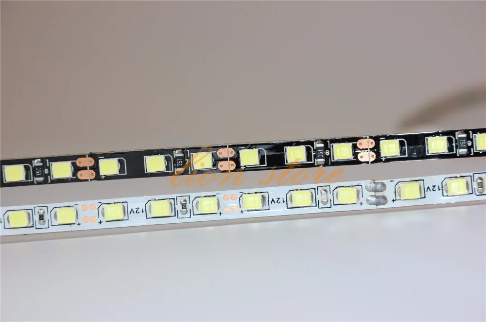 Белый/черный PCB 5 мм ширина 2835 SMD гибкая светодиодная лента светильник 120led/m DC12V белый не водонепроницаемый 5 м ленточный светильник