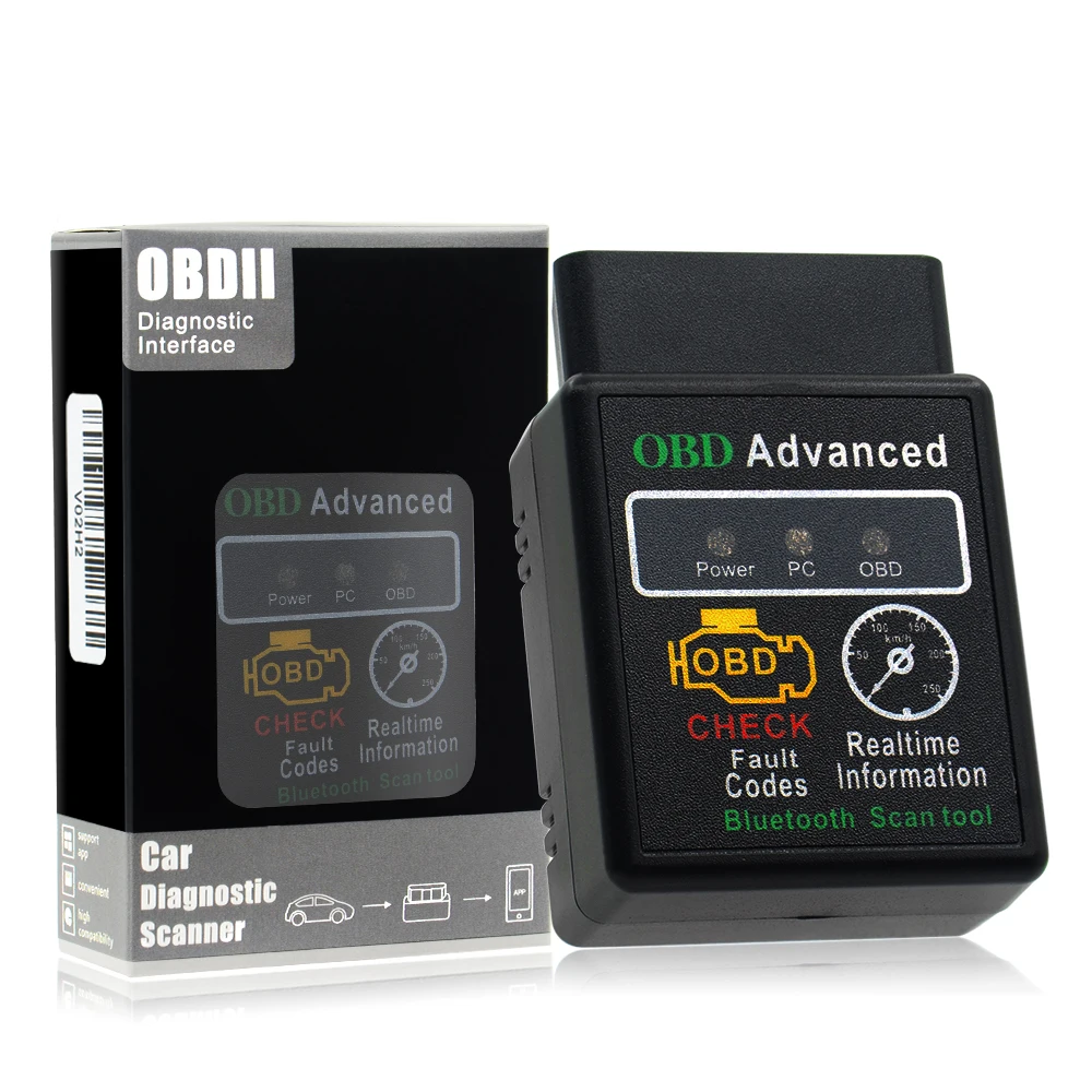 HHOBD Advanced ELM327 Bluetooth OBD2 HH OBD V2.1 Проверка кода ошибки стирание код неисправности сканер для диагностики автомобиля