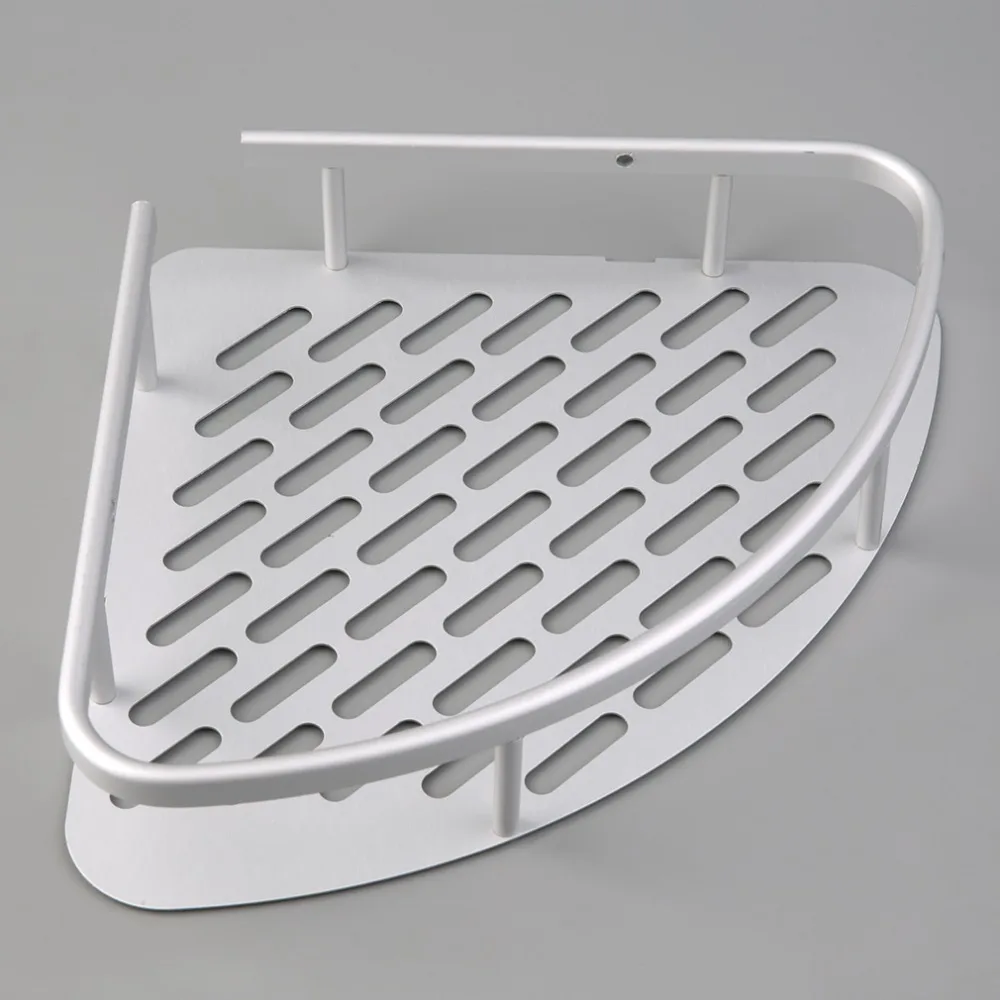 

1 pcs Aluminum Shower Wall Mount Corner Shelf Holder Bathroom Storage Organizer Kit Set