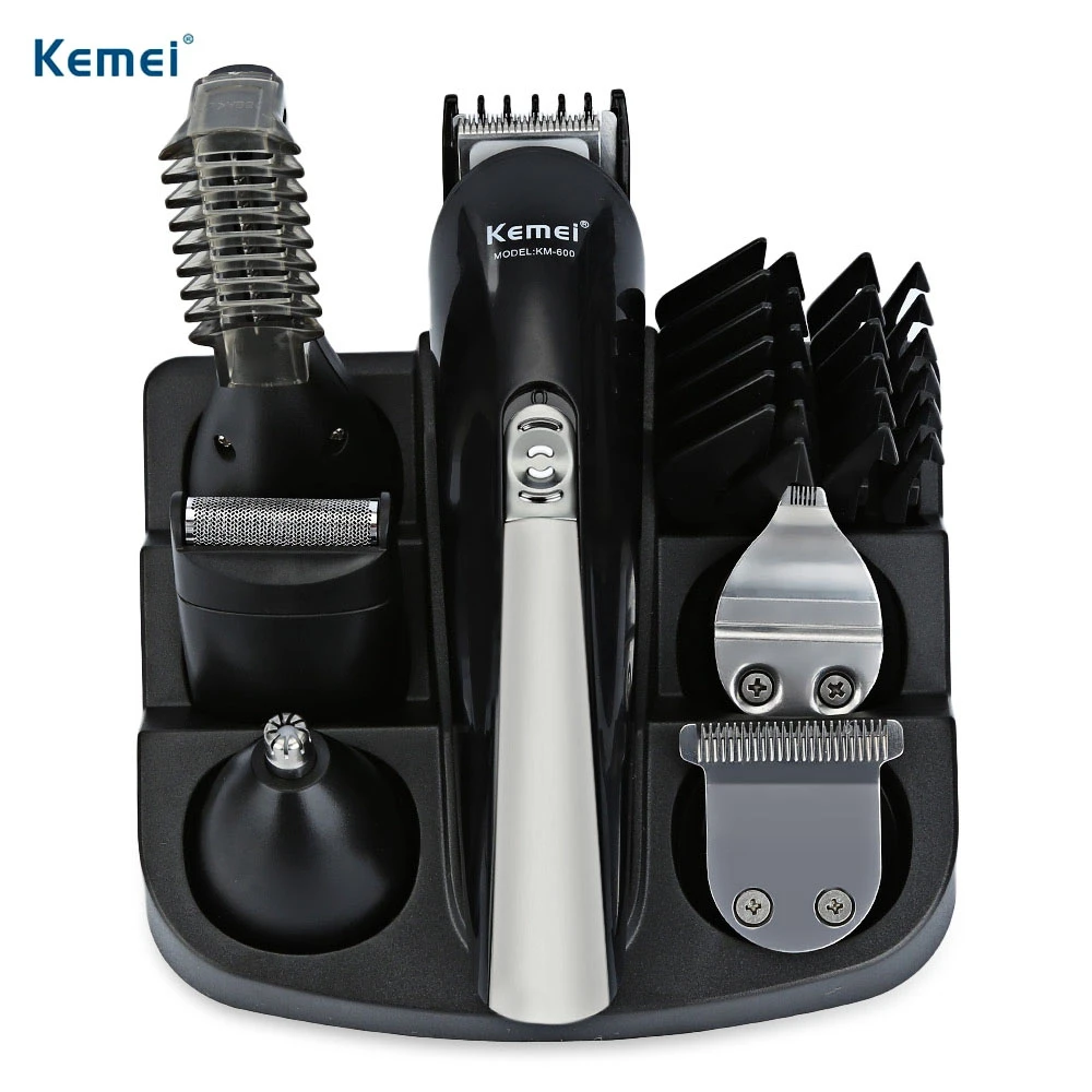 Original Kemei Professional Hair Clipper Electric Shaver Bread Nose Hair Trimmer Cutters Full Set Family Personal