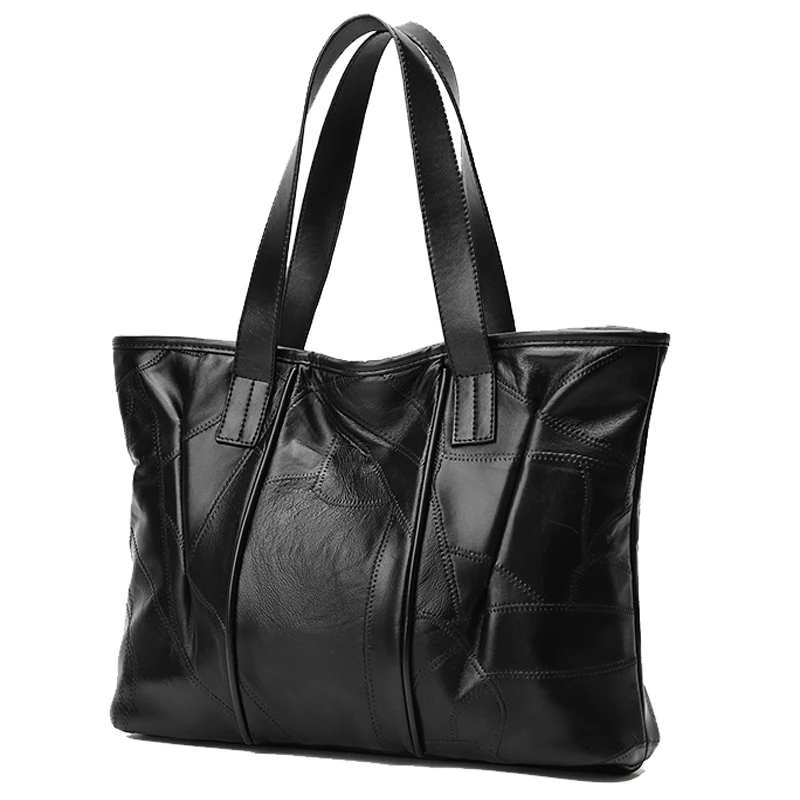 

COSSLOO Luxury Handbags Women Bags Designer Leather Female Stitching Handbags Big Women Shoulder Bag Top-Handle Bags sac a main