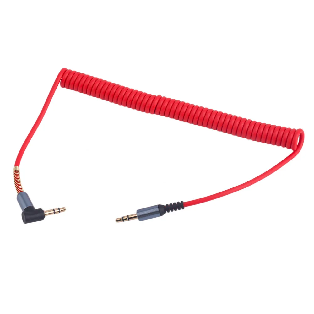 Universal Audio Cable 3.5mm Jack Male to Male Plug Stereo Audio AUX Cable with Metal Spring for Smartphone Universal Audio Cable 3.5mm Jack Male to Male Plug Stereo Audio AUX Cable with Metal Spring for Smartphone