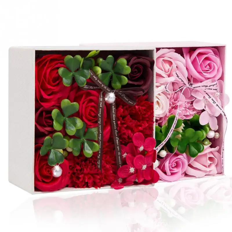 1 коробка DIY имитация розы ручной работы мыло цветок с лентой свадебный сувенир День святого Валентина подарки на день рождения красивый подарок матери