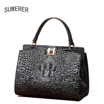 

Leather handbag 2020 new original crocodile shoulder bag Luxurious embossed shoulder crossbody bag