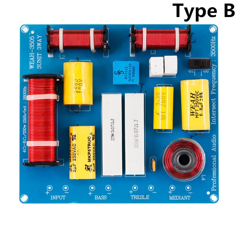 Finlemho 3 Way кроссовер Динамик шкаф аксессуары ВЧ СЧ низкочастотный фильтр для дома Театр студийные DJ D3505