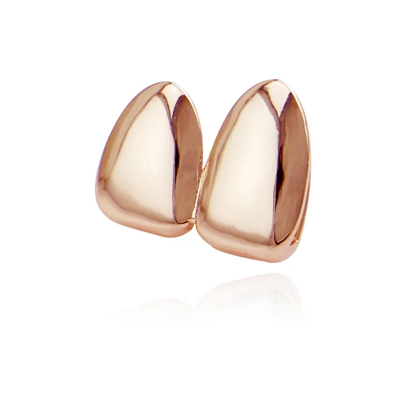 Factory Bottom Price 2 pcs Teeth Jewelry Real Gold Plated Teeth Grillz Hip-hop Cool Men Fake Tooth Grillz USA Hot Sale Halloween Gift (5)