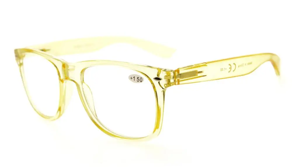 Yellow R133 Eyekepper удобные устройства для чтения пружинные петли большие простые очки для чтения RX увеличение очки+ 0,00-+ 4,00 - Цвет оправы: Yellow