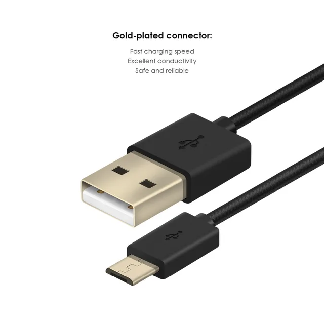 Special Price GameSir W60P197 13 feet 4M Charging Cable Sync Cord for PS4, Xbox One Controller and Phone, Nylon Braided Micro USB Charge Cord 