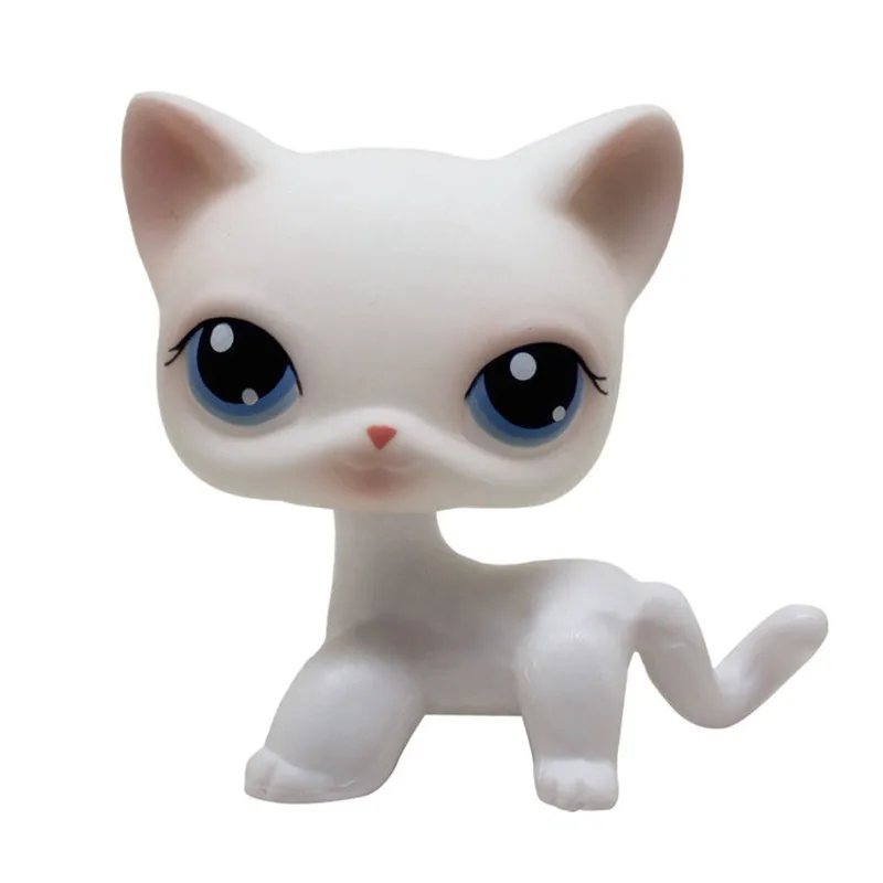 

New Lps Pet Shop Toy Shorthair Cat Great Dane White Pink Lps Blue Eyes Action figure Collect 41 Style Set Children Gift