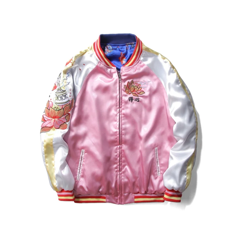 Deux 2017 Bomber Lotus Hiver Base Jacketpink Unisexe Manteaux Vestes Veste Côtés Black Femmes unisex unisex Brodé Jacket De Chaquet Boho Inspiré Style Chinois Tiger W2E9IYDH
