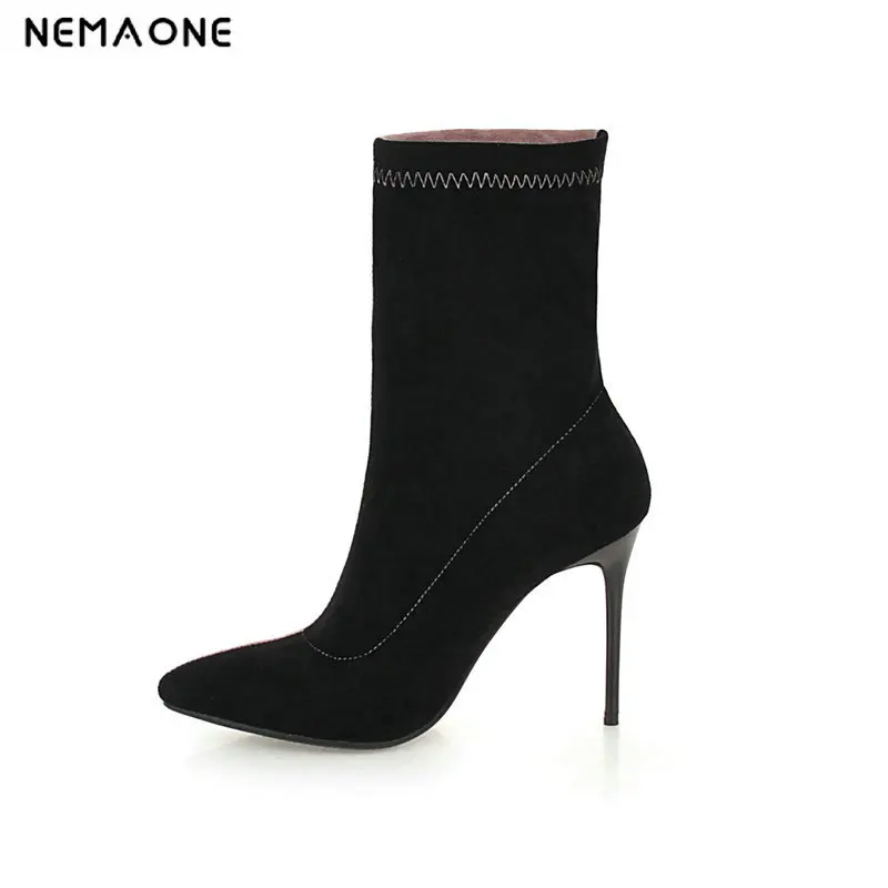 

2019 women fashion and personality ankle women boots 10cm high heel women shoes spring autumn casual party shoes