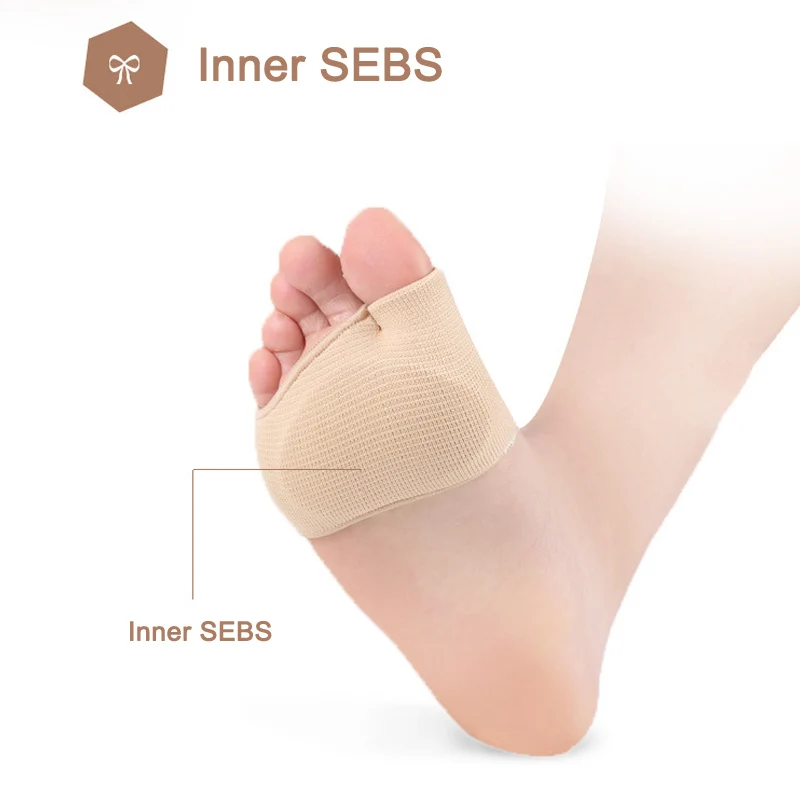 droppshiping 1 Pair Fabric Metatarsal Sleeve Sole Cushion Gel Pads Supports Metatarsalgia Thumb Valgus Treatment MFJ99