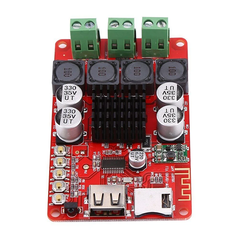 TPA3116 Stereo Speaker Amplifiers 2X50W bluetooth Audio Receiver Amplifier TF Card Decoder With Remote Control