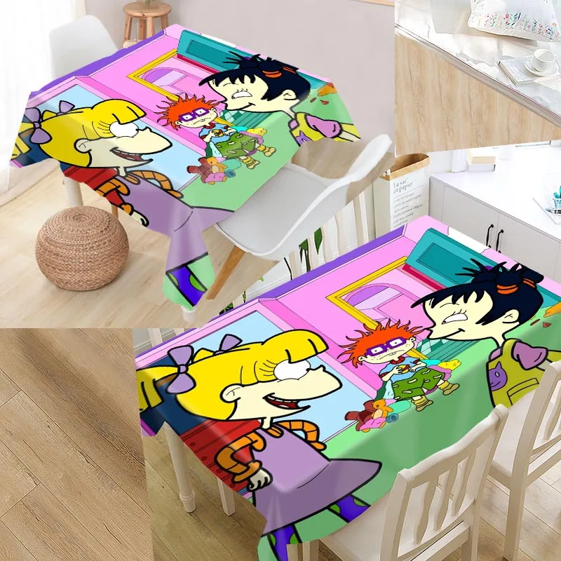 

Custom rugrats Modern Dustproof Tablecloth High Quality Print Tablecloth Everything for Home and Kitchen