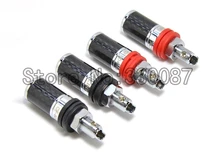 Free shipping 4Pcs Copper Rhodium Plated Carbon Amplifier Speaker Terminal Binding Post