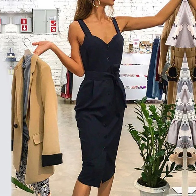 Туника без рукавов Bodycon ремень платье женская одежда для клуба на каждый день