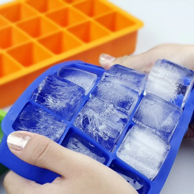 

Silicone Ice Cube Tray Form for Ice Mold Tray Fruit Popsicle Ice Cream Maker for Wine Party Kitchen Bar Drinking Accessories
