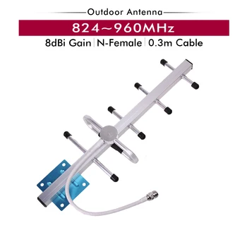 

824-960MHz 8dBi 5 Unit Yagi Antenna 800/850/900 MHz CDMA GSM Outdoor Antenna with N Female Connector for Mobile Signal Booster