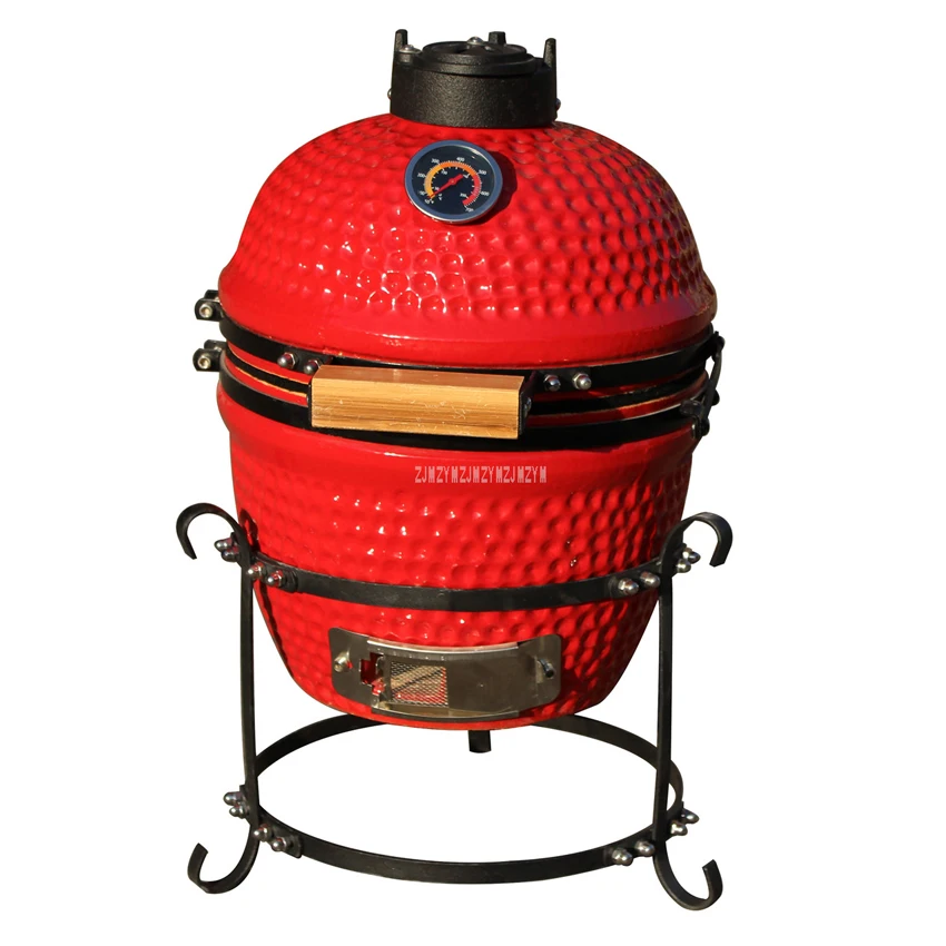 

13inch Ceramic BBQ Grill Charcoal Wood-Burning Stove Cermic Pizza Oven Home Ourdoor Barbecue Grill Pizza Oven Portable