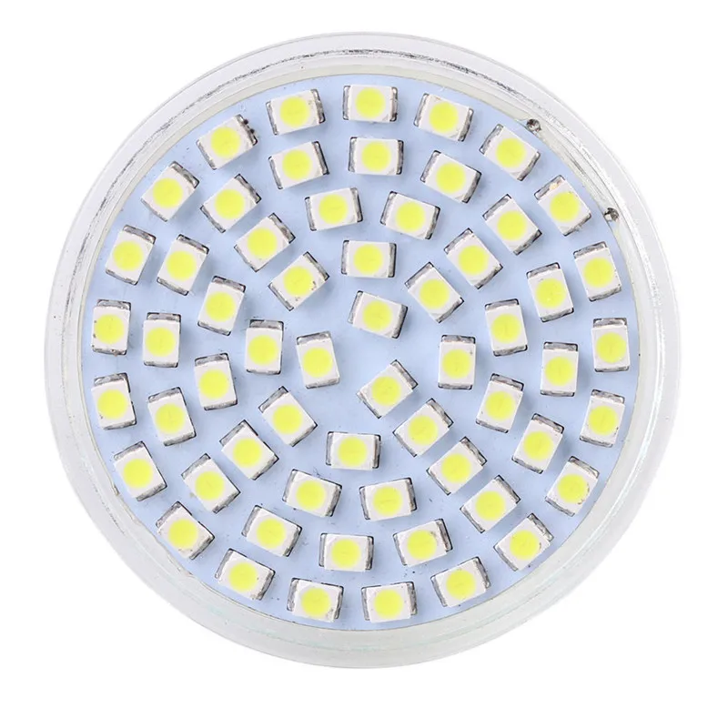 Лампада MR16 60SMD 220В 12В 7Вт GU5.3 Светодиодная лампа Теплый Белый Свет 3000 к GU10 широкий