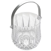 Behokic 1000 мл Прозрачный Акриловый Бар Паб KTV для вина, пива, шампанского бутылка кубики льда ведро контейнер с серебряной ручкой