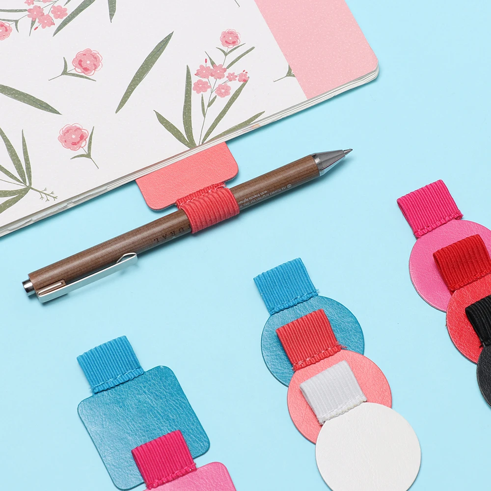Цветной самоклеящийся кожаный карандаш 4 шт./лот эластичная петля для ноутбуков