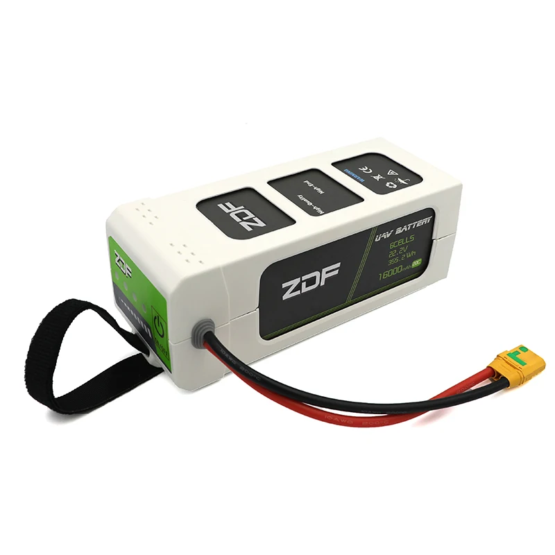 2 шт./лот ZDF PLUS 16000 mAh PLUS 25C 22,2 V 6S1P 6 S FPV Smart Lipo аккумулятор с системой управления для радиоуправляемого дрона