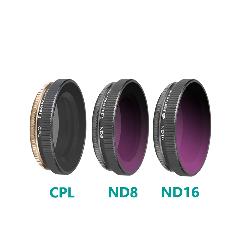 3-in-1-ND8-ND16-CPL OSMO экшн Камера Регулируемый фильтр для объектива UV CPL ND4/8/16/32 PL комплекты фильтры нейтральной плотности для DJI Osmo экшн Камера аксессуары - Цвет: 3-in-1-ND8-ND16-CPL
