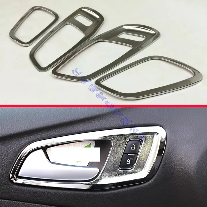 

For Ford Kuga Escape 2013 2014 2015 2016 ABS Chrome Inner Door Handle Cover Catch Bowl Trim Insert Bezel Frame Garnish