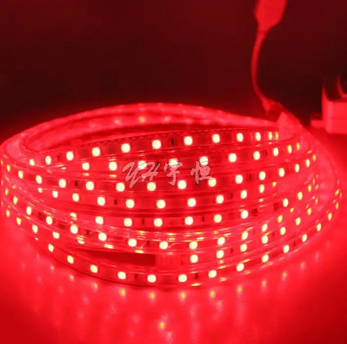 SMD 5050 AC 220 V Светодиодная лента наружная Водонепроницаемая светильник 1M 2M 5M 10M 20M 25M