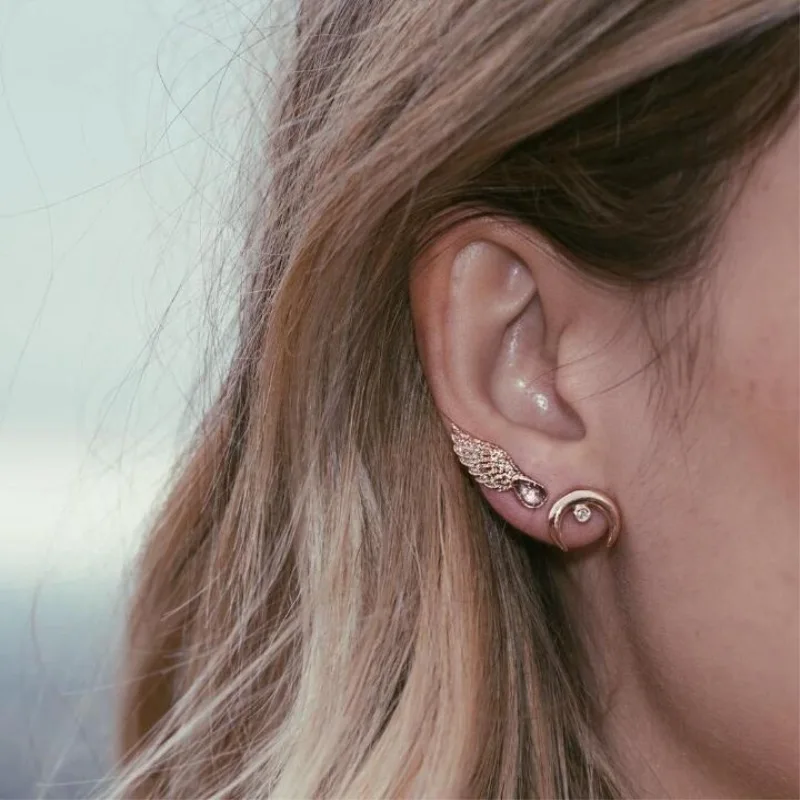 

SexeMara 2019 Boho Silver Color Stud Earring Set Flower Crystal Retro Fashion Earrings Women Star Stud Earing Brincos Jewelry