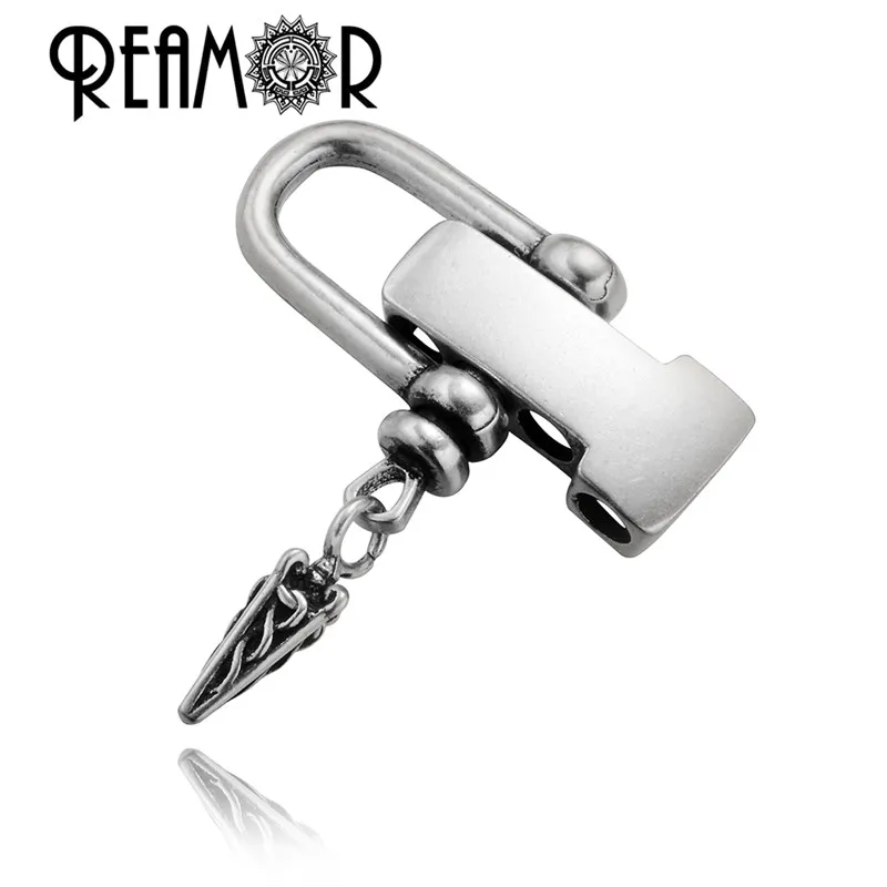 REAMOR Fashion 5pcs Bronze U Horseshoe Copper Charm Spear Connectors