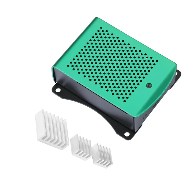 green with heatsink Raspberry Pi 3 чехол алюминиевый радиатор металлический корпус чехол RPI 3 Raspberry Pi 3 Model B Вентилятор охлаждения Радиатор - Цвет: green with heatsink